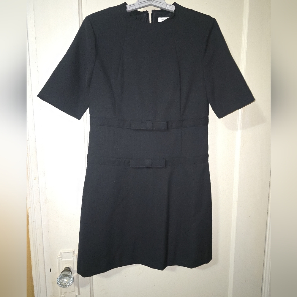 Rebecca Taylor Short-Sleeve Bow Dress Size 4 - Picture 12 of 16
